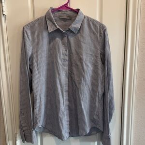 Vince Classic Blue Striped Women’s Shirt